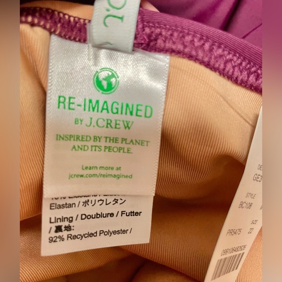 J. Crew ruched One-shoulder Swimsuit                     SIZE 22 ~ New with Tags - Picture 8 of 9